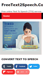 Mobile Screenshot of freetext2speech.com